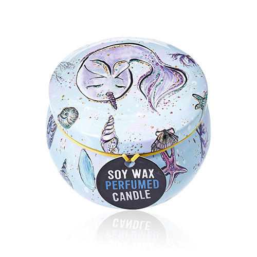 Art Tin Candle - Assorted Design - Sea life - Raspberry